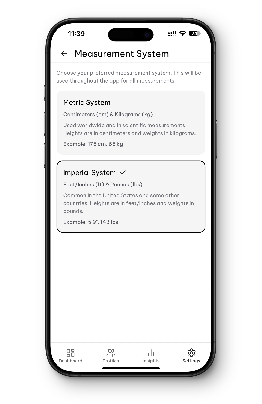 Flexible measurement system options